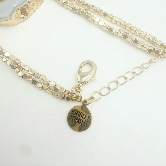 Kinsley Armelle GOLD CRUSH Adjustable BRACELET - Picture 3 of 9